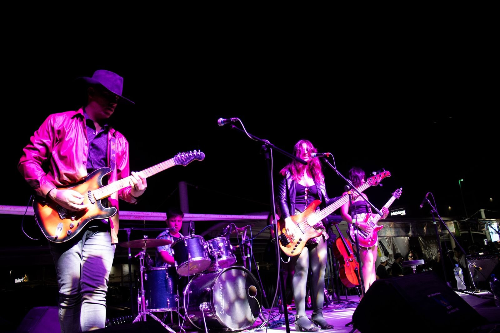 Kids Monsters performing live on stage in Cabo San Lucas